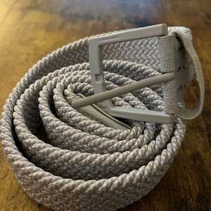 Travis Mathew - Cuater Men's Between Belts - Light Grey Braided Stretch Belt